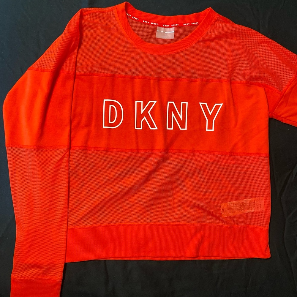 DKNY sport crop mesh top